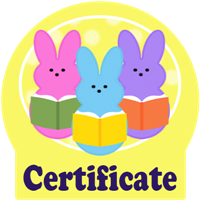 Reading with my Peeps Certificate Badge